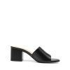 2119q2tlAcL.jpg Women's Square Open Toe Heels Sandals Low Block Chunky Heeled Sandals Slide Sandals Slip on Comfortable Casual Pumps Shoes