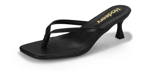 21KDopkH66L.jpg Women's Kitten Heels Thong Sandals Open Square Toe Flip Flop Low Heels 2.5 Inch Slip On Sexy Women Dressy Slide Shoes for Casual