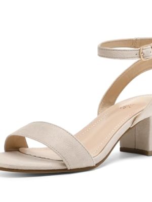 Women's Open Toe Ankle Strap Low Block Chunky Heels Sandals Party Dress Pumps Shoes