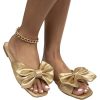 311p4Q8g49L.jpg Women's Bow Flat Sandals Dressy Square Open Toe Sandals Comfortable Slip On Slide Sandals