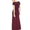 Women's Short Sleeve Beaded Gown