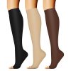 315DEHr16yL.jpg 3 Pairs Open Toe Compression Socks for Women & Men Circulation 15-20 mmHg is Best Support for All Day Wear