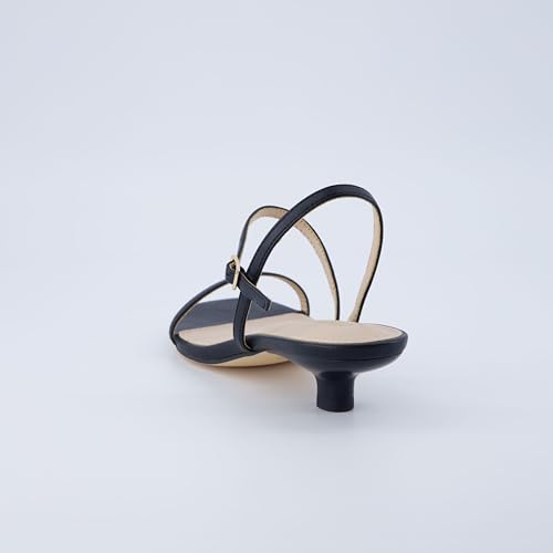 Soprano Women??s One Band Kitten Heel with Ankle Strap ?C Minimalist Dress Sandal with Memory Foam & Strappy Silhouette