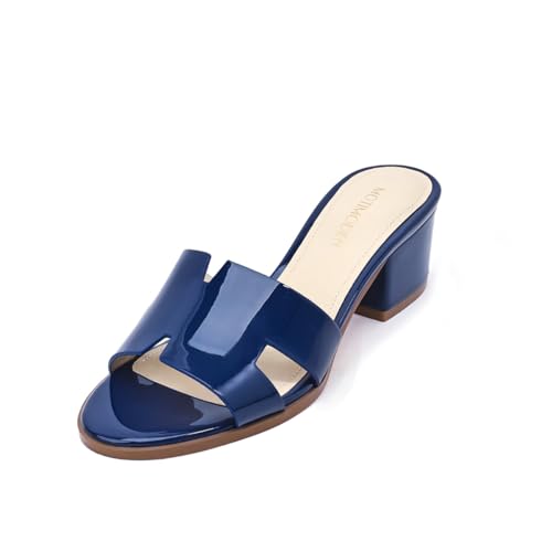 Women's Chunky Open Toe Low Block Heels Kitten Dressy Heels for Women Low Heel Sandals for Women Summer Comfy Heels