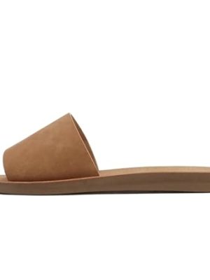 Shoes Efron-S Women Flip Flops Basic Plain Slippers Slip On Sandals Slides Casual Peep Toe Beach
