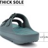 31DpxGYinbL.jpg Women and Men Wide Width Recovery Sandals Plantar Fasciitis Arch Support Orthotic Slides Adjustable Double Buckle Thick Sole