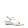 Strappy Wrapped Dressy Wedge Sandals, Comfortable Ankle Strap Open Toe Evening Dress Wedding Dance Summer Shoes
