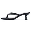31FKew7Zf-L.jpg Kitten Flip Flop Thong Low Heels for Women Square Open Toe Slip On Heeled Sandals