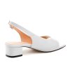 Womens Low Heel Slingbacks, Square Peep Toe Block Heel Sandals for Women, Comfort Heeled Casual Shoes