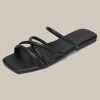 31J-19wdQXL.jpg Women's Flat Sandals Strappy Square Open Toe Slide Sandals Dressy Comfortable Wide Feet Friendly
