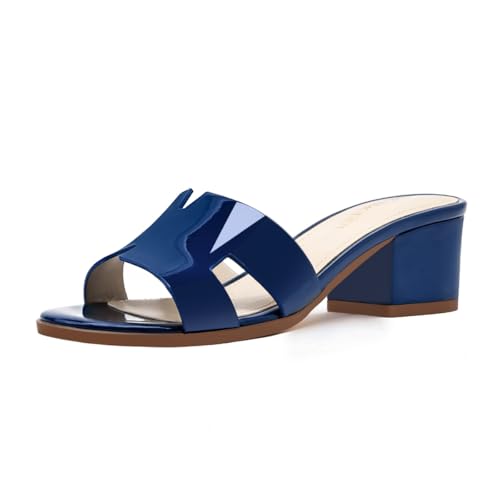 Women's Chunky Open Toe Low Block Heels Kitten Dressy Heels for Women Low Heel Sandals for Women Summer Comfy Heels