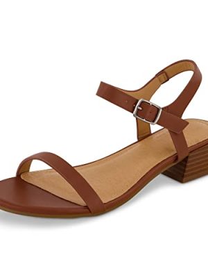 Women's Fontana one band block heel sandal +Memory Foam, Wide Widths Available