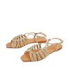 31LDDm1nGVL.jpg Women's Metallic Braided Slingback Sandals Casual Strappy Sandals