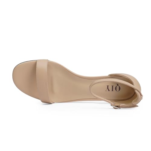 31Li-8Rb-wL.jpg Kitten Heels for Women Heeled Sandals Round Toe Strappy Low Heels Dress Shoes