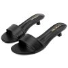31LzEETgHKL.jpg Womens Heeled Sandals Open Round Toe Kitten Low Heels for Women Slip on Slide Sandals Mule Heels Fashion Comfort Dress Party