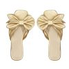 31PdGiEQBL.jpg Women's Bow Flat Sandals Dressy Square Open Toe Sandals Comfortable Slip On Slide Sandals