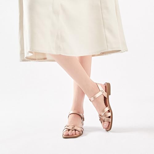 31PkDF8RuOL.jpg Women's Flat Slide Sandals - Casual Classic Simple Strappy Slip on Flat Summer Sandals.