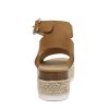 31QEkETw1L.jpg Topic Open Toe Buckle Ankle Strap Espadrilles Flatform Wedge Casual Sandal