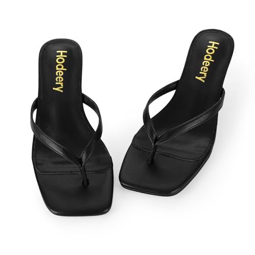 31SqRPqrWVL.jpg Women's Kitten Heels Thong Sandals Open Square Toe Flip Flop Low Heels 2.5 Inch Slip On Sexy Women Dressy Slide Shoes for Casual