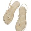 31TjsGzpgsL.jpg Women's Metallic Strappy Flat Sandals Open Toe Dressy Summer Beach Thong Slides