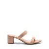 31WMu1aJH8L.jpg Women's Two Strap Open Toe Low Block Chunky Heels Sandals Dress Pumps Casual Summer Mules Shoes
