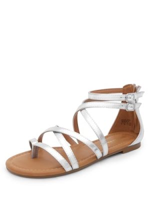 Women's Dressy Gladiator Summer Cross Strappy Sandals Comfort Flat Casual Beach Fisherman Thong Sandals