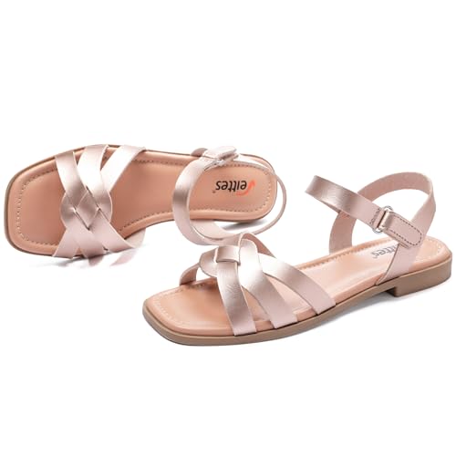 31bcII2Wo7L.jpg Women's Flat Slide Sandals - Casual Classic Simple Strappy Slip on Flat Summer Sandals.