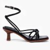 31cOCi5Oy2L.jpg Womens Strappy Heels Sandals Thong Gladiator Square Open Toe Low Kitten Heeled Criss Cross Ankle Strap Summer Dress Wedding