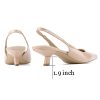 31f7mhcMmWL.jpg Slingback Heels for Women Low Heels Dress Shoes Kitten Pumps Dressy Heeled Sandals Wide Width Fashion Casual Shoes