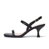 Women's Sandals Square Open Toe Strappy Kitten Heel Sandals Ankle Strap 2 Inch Heels Wedding Party Dress Shoes
