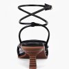 31fSrHEp0gL.jpg Womens Strappy Heels Sandals Thong Gladiator Square Open Toe Low Kitten Heeled Criss Cross Ankle Strap Summer Dress Wedding