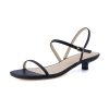 Soprano Women??s One Band Kitten Heel with Ankle Strap ?C Minimalist Dress Sandal with Memory Foam & Strappy Silhouette