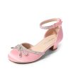 31kBC1JsrBL.jpg Girls Dress Shoes Closed Toe Low Heels Ankle Strap Pumps for Toddler Little Big Kid Flower Party Wedding Princess