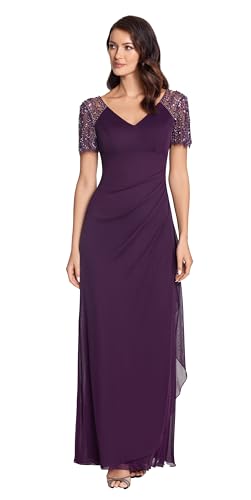 31lwPwX2UuL.jpg Female Long Sheer Matte Jersey Beaded Flutter Sleeve