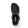 31rLrEufCnL.jpg Women's Comfortable Dressy Flat Sandals Rhinestone Elastic T-Strap Thong Sandals for Summer Beach