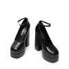 31tT5V8DLSL.jpg Women's Platform High Heels Closed Toe Chunky Block Pumps Square Toe Ankle Strap Dress Fashion Party Y2K Shoes