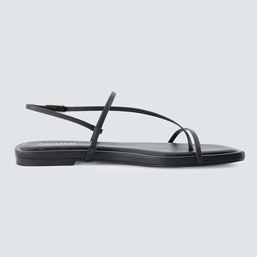 Glory Minimalist Strappy Womens Sandals ??Sleek Adjustable Back Strap Flat Sandals for Women