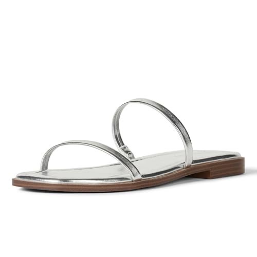 31vRaYyJf8L.jpg Women's Paris Square Toe Two Strap Flat Sandal