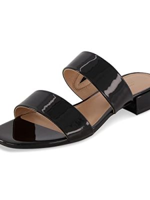 Women's Nolita two band low block heel slide sandal +Memory Foam and Wide Widths Available