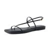 Glory Minimalist Strappy Womens Sandals ??Sleek Adjustable Back Strap Flat Sandals for Women