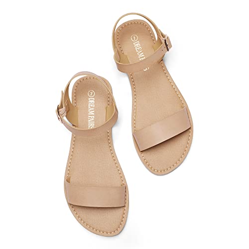 31xgdEpr7uL.jpg Women's Ankle Strap Flat Sandals Open Toes One Band Buckle Summer Dressy Sandals