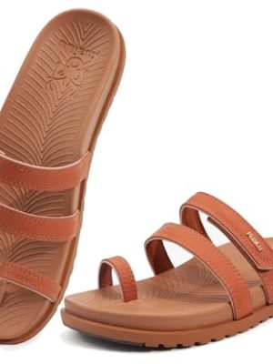 Womens Slides Sandals with Plantar Fasciitis Arch Support Fashion Comfort Adjustable Flat Sandals Ladies Lightweight Orthotic
