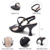 Women's Sandals Square Open Toe Strappy Kitten Heel Sandals Ankle Strap 2 Inch Heels Wedding Party Dress Shoes