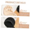 5 Pairs Toeless Toe Socks Cushion Half Socks for Women High Heels Sandals Invisible Foot Pads with and Relief Skin White Gray