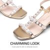 411xc7gnCL.jpg Girls Sandals Ankle Strap T-Strap Low Heel Pearl Flower Pump Dress Wedding Party Square Toe Shoes for Little Kid/Big Kid