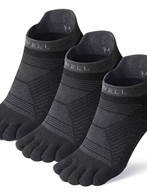 Toe Socks for Men/Women, COOLMAX Five Finger Socks, High Performance Athletic Toe Socks No Show (3Pairs)