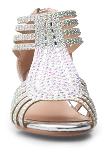 415HvWBunsL.jpg Girl's Cute Adorable Strappy Glitter Open Toe Heel Sandals - Adjustable buckle