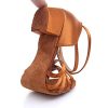 Latin Ballroom Dance Shoes for Girls Kids Satin Low Heel Salsa Tango Dancing Shoes for Women