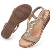 41748AAShJL.jpg Wedge Sandals for Women Dressy: Summer Low Wedges Comfortable Open Toe Sandals