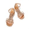 Girls Sandals Ankle Strap Square Toe Low Heel Bow Flower Dress Shoes